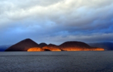 Glowing-volcano-island